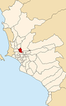 Map of Lima highlighting Rímac